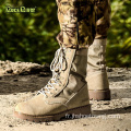 Bottines militaires en cuir pour hommes